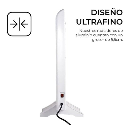 Yoevu Radiador Eléctrico Bajo Consumo 10 Elementos 1500W de Pared o Pie