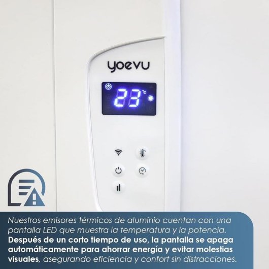 Emissore Termico Yoevu Radiatore Aluminio 900W 6 Elementi Installazione Parete o Pavimento