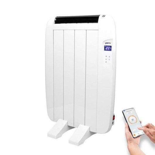 Yoevu Radiador Eléctrico Bajo Consumo 4 Elementos 600W de Pared o Pie