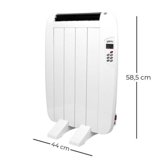 Yoevu Radiador Eléctrico Bajo Consumo 4 Elementos 600W de Pared o Pie