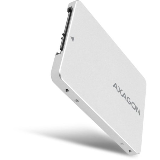 Axagon RSS-M2SD SATA 2.5" Custodia interna per SSD Ngff M.2, Alluminio Argento