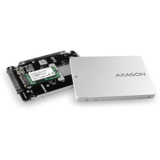 Axagon RSS-M2SD SATA 2.5" Custodia interna per SSD Ngff M.2, Alluminio Argento