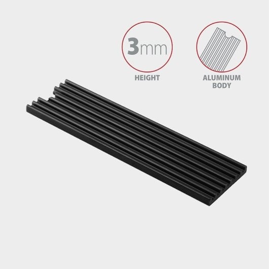 Dissipatore di calore passivo Axagon Clr-m2l3 - SSD M.2, SSD da 80 mm, alluminio, cuscinetti termici in silicone, altezza 3 mm
