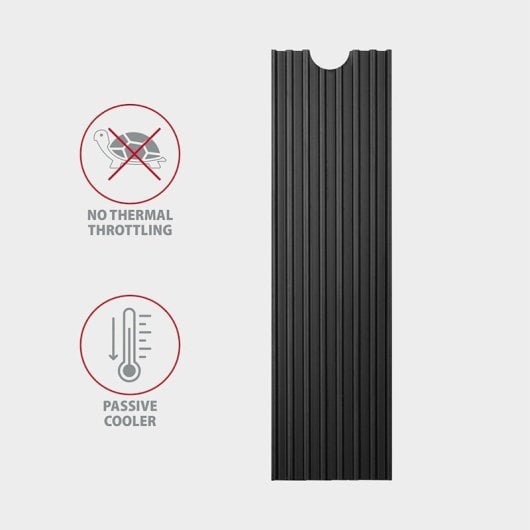 Dissipatore di calore passivo Axagon Clr-m2l3 - SSD M.2, SSD da 80 mm, alluminio, cuscinetti termici in silicone, altezza 3 mm