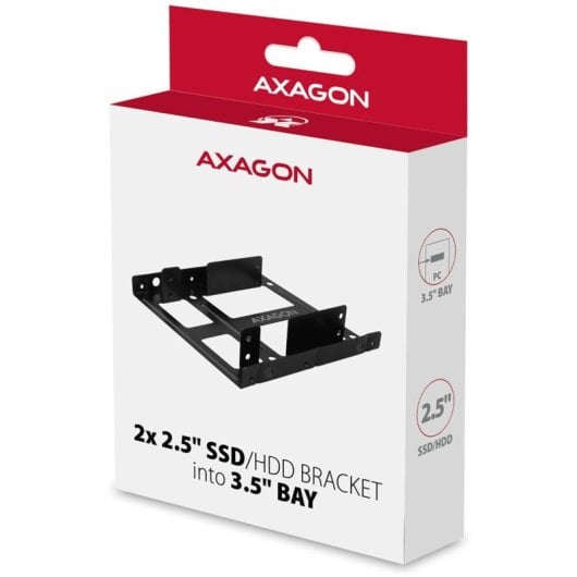 Axagon Rhd-225 Dual 2,5" HDD-Adapter für 3,5" Schwarz