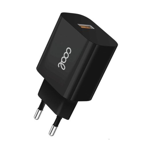 Caricabatterie universale USB 2.4A nero + cavo USB a Micro-USB