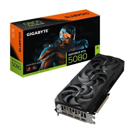 Grafikkarte Gigabyte GeForce RTX 5080 WINDFORCE OC SFF 16GB GDDR7 Reflex 2 RTX AI DLSS4