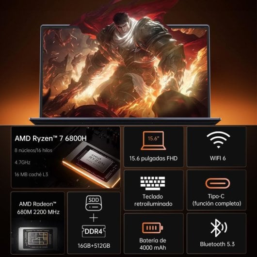 Vanwin Ns2152r-rt AMD Ryzen 7 6800H/16GB/512GB SSD/15.6"