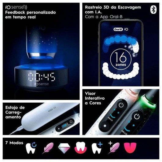 Oszillierende Zahnbürste Oral-B iO Series 10 7 Modi Drucksensor KI