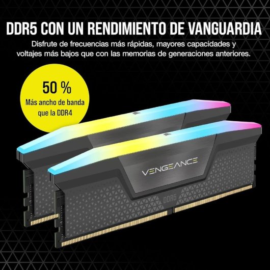 Corsair Vengeance RGB DDR5 6400MHz 32GB 2x16GB CL32 Dual AMD EXPO e memoria Intel XMP