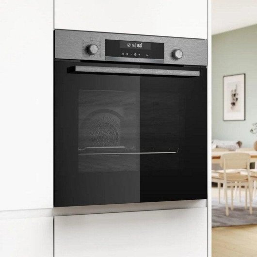 Horno Multifunción Bosch Serie 6 HBG578ES3 71L 60cm Pirolítico A+ Programas Automáticos Acero Inoxidable Negro