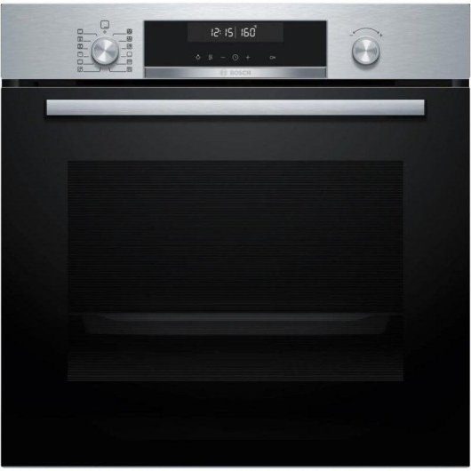 Horno Multifunción Bosch Serie 6 HBG578ES3 Pirolítico 71L 60cm 3D Hotair Acero Inoxidable Negro