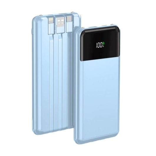 Vanwin Cdb-az Power Bank 20000 mAh USB-C/USB-A Micro Cable Pantalla LED Azul
