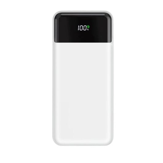 Vanwin Cdb-az Power Bank 20000 mAh USB-C/USB-A Micro Cabo Tela LED Branco