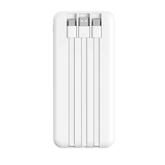 Vanwin Cdb-az Power Bank 20000 mAh USB-C/USB-A Micro Cabo Tela LED Branco