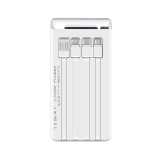 Vanwin Cdb-at Power Bank 50000 mAh USB-C/USB-A con Luz LED Branco