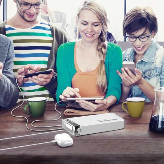 Vanwin Cdb-at Power Bank 50000 mAh USB-C/USB-A con Luz LED Branco