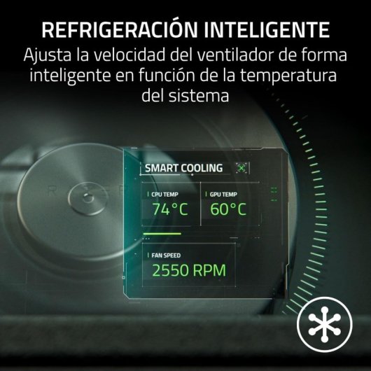 Razer Laptop Cooling Pad Base Refrigeração Inteligente RGB x3 USB Preto para Portáteis de 14-18"