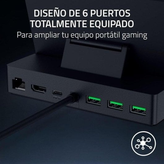 Estación dock Razer Handheld Dock Chroma 6 en 1 RGB USB-C 100W HDMI Ethernet