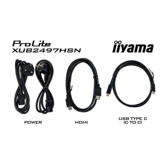 iiyama ProLite XUB2497HSN-W2 23,8" IPS FullHD 100Hz USB-C Dock Haut-parleurs Hauteur Réglable