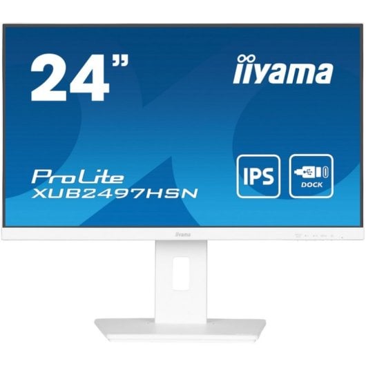 iiyama ProLite XUB2497HSN-W2 23,8" IPS FullHD 100Hz USB-C Dock Haut-parleurs Hauteur Réglable