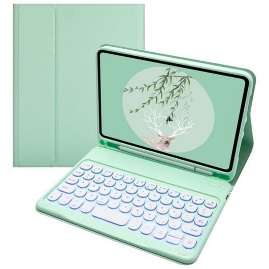 Royal Bailey TS006D Capa com Teclado Bluetooth Inglês QWERTY USA para iPad Mini 6 Verde