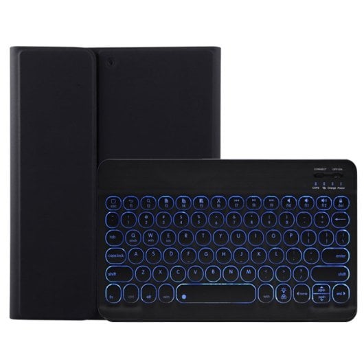Royal Bailey YM97D Capa com Teclado Bluetooth Inglês USA para iPad 2017-2018/Pro 9.7/Air2/Air Preto