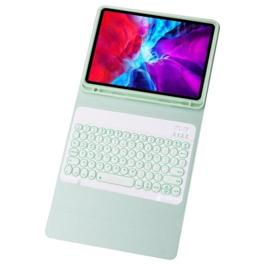 Royal Bailey YM97D Funda con Teclado Bluetooth Inglés USA para iPad 2017-2018/Pro 9.7/Air2/Air Verde