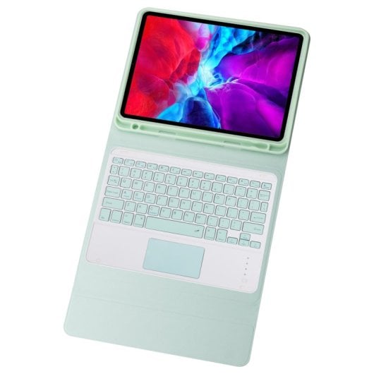 Royal Bailey PS11C Capa Teclado Bluetooth para iPad Air 4 (2020) 10.9/Pro 11 (2021/2020/2018) Verde
