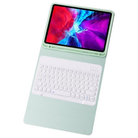 Royal Bailey YM12 Capa Teclado Bluetooth para iPad 10.2 (2021/2020/2019)/Air 10.5/Pro 10.5 Verde