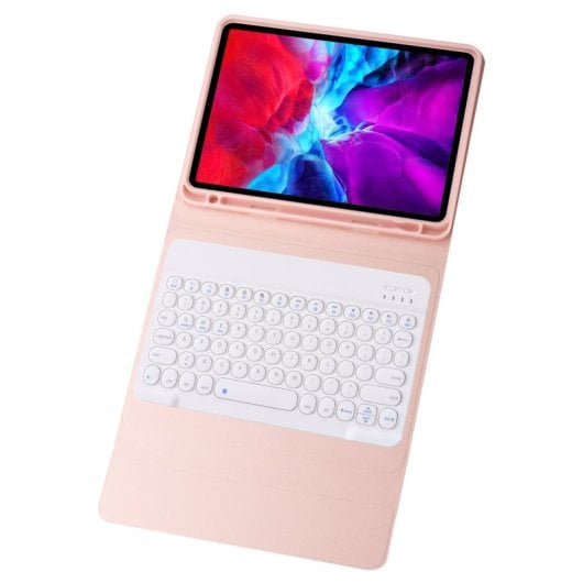 Royal Bailey YM97 Capa com Teclado Bluetooth para iPad 2018-2017/Pro 9.7/Air 2/Air Rosa