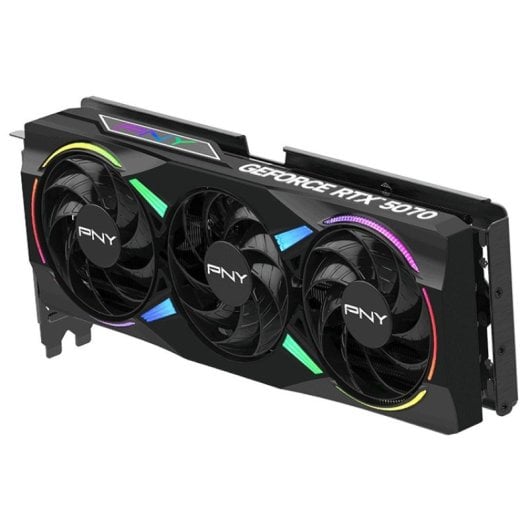 PNY GeForce RTX 5070 ARGB Overclockée Triple Ventilateur 12 Go GDDR7 Reflex 2 RTX AI DLSS4