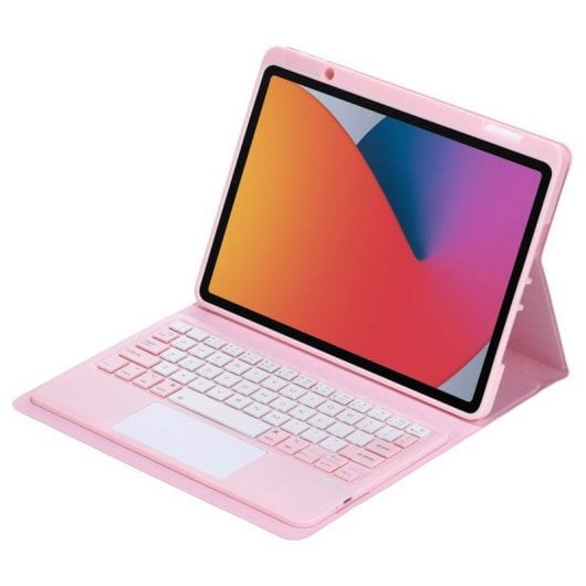 Royal Bailey B3011C Capa com Teclado Bluetooth para iPad Air 4 (2020) 10.9/Pro 11 (2021/2020/2018) Rosa