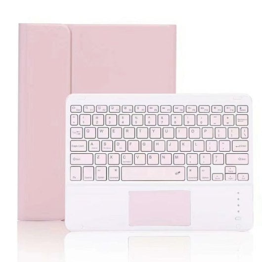 Royal Bailey PS97C Capa com Teclado Bluetooth para iPad 2018-2017/Pro 9.7/Air 2 Rosa