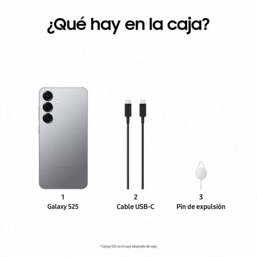 Samsung Galaxy S25 Smartphone con IA 256GB Batería 4.000mAh Gris Versión Importada EU