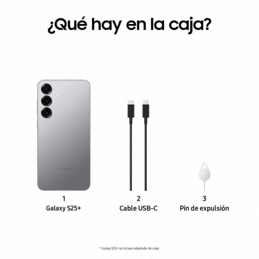 Samsung Galaxy S25 Plus Smartphone con IA 256GB Batería 4.900mAh Gris Versión Importada EU
