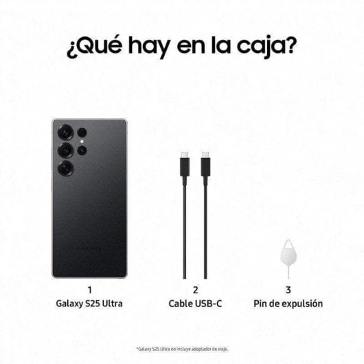 Samsung Galaxy S25 Ultra Smartphone con IA 1TB Batería 5.000mAh Titanio Negro Versión Importada EU