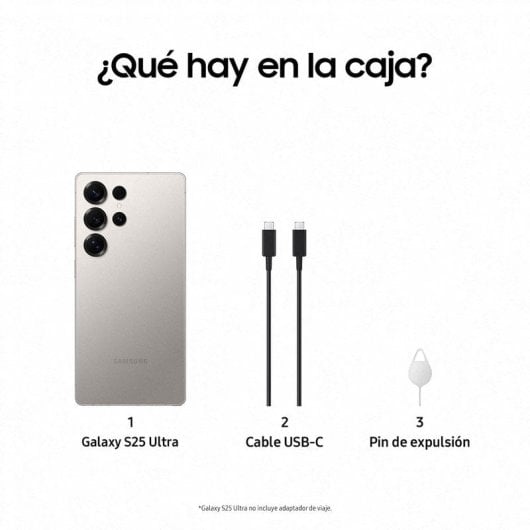 Samsung Galaxy S25 Ultra Smartphone con IA 256GB Batería 5.000mAh Titanio Gris Versión Importada EU