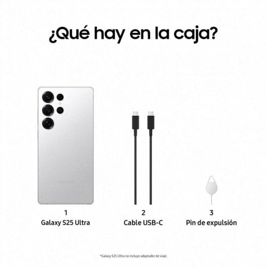 Samsung Galaxy S25 Ultra Smartphone con IA 256GB Batería 5.000mAh Titanio Plata Versión Importada EU