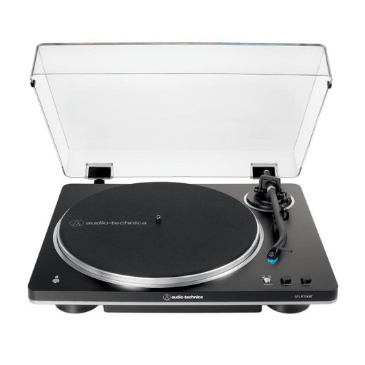Tocadiscos Audio-Technica AT-LP70XBT Bluetooth Riemenaandrijving Automatisch Vinyl Zwart Zilver