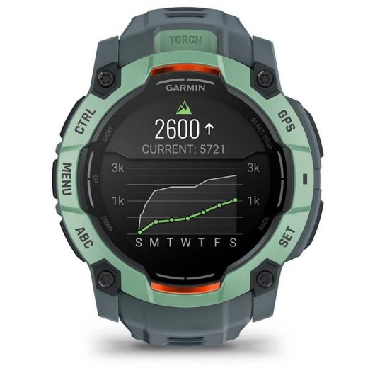 Garmin Instinct 3 50mm AMOLED Reloj Smartwatch Deportivo GPS 10ATM Verde con Correa Gris