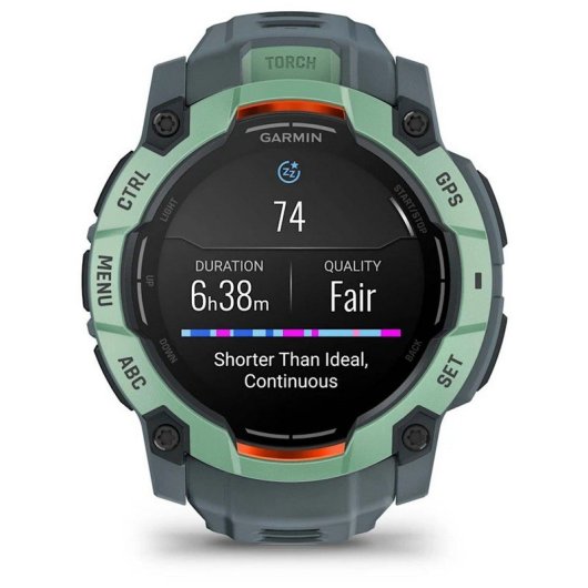 Garmin Instinct 3 50mm AMOLED Reloj Smartwatch Deportivo GPS 10ATM Verde con Correa Gris