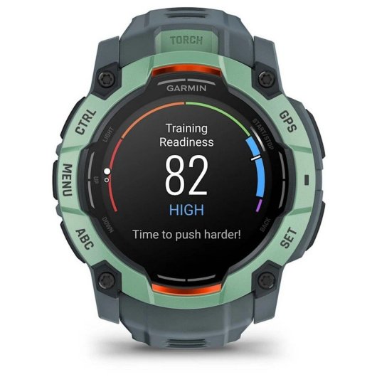 Garmin Instinct 3 50mm AMOLED Reloj Smartwatch Deportivo GPS 10ATM Verde con Correa Gris