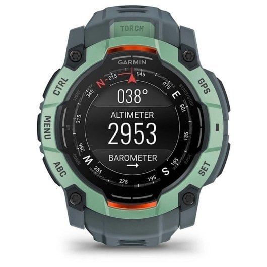 Garmin Instinct 3 50mm AMOLED Reloj Smartwatch Deportivo GPS 10ATM Verde con Correa Gris