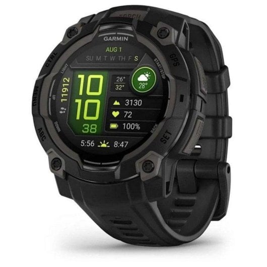 Garmin Instinct 3 AMOLED GPS Bluetooth 45mm AMOLED Preto 18 dias 10ATM SpO2 Pulso Cardíaco