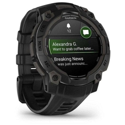 Garmin Instinct 3 AMOLED GPS Bluetooth 45mm AMOLED Preto 18 dias 10ATM SpO2 Pulso Cardíaco