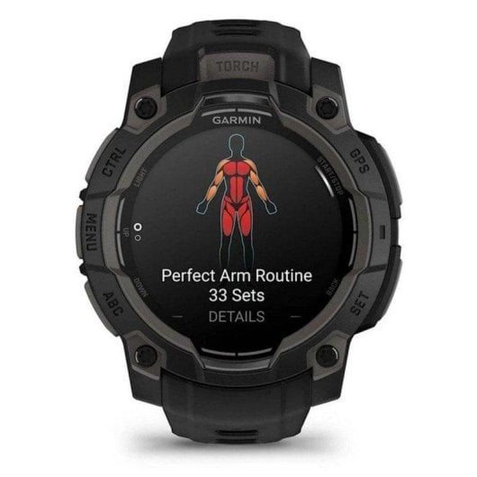 Garmin Instinct 3 AMOLED GPS Bluetooth 45mm AMOLED Preto 18 dias 10ATM SpO2 Pulso Cardíaco
