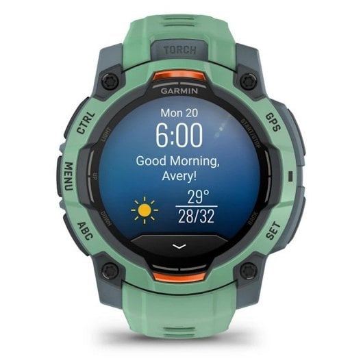 Garmin Instinct 3 45mm AMOLED Reloj Smartwatch Deportivo GPS 10ATM Verde con Correa Verde