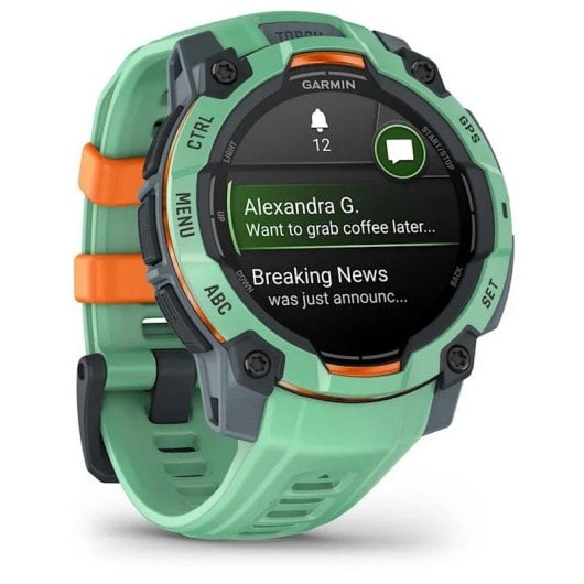 Garmin Instinct 3 45mm AMOLED Reloj Smartwatch Deportivo GPS 10ATM Verde con Correa Verde