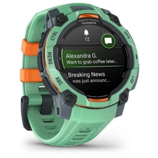 Smartwatch Garmin Instinct 3 AMOLED GPS 1.2" 4GB Linterna Verde Autonomía 18d 10ATM